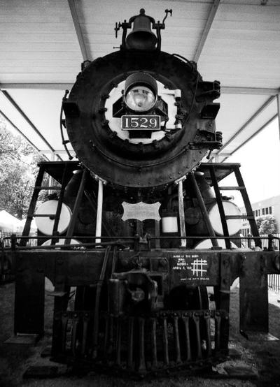 black front of train
